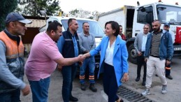 Karabağlar Belediye Başkanı Helil Kınay, Karabağlar Belediyesi Paklık İşleri Şantiyesi ve Veterinerlik İşleri Müdürlüğü ile güne başladı