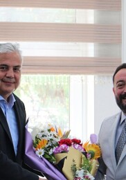 Lider Mustafa Turan’dan birinci ziyaret Kaymakam Fatih Aksoy’a oldu