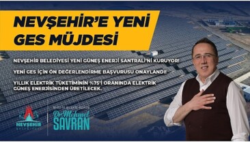 Nevşehir Belediye Lideri Dr. Mehmet Savran, yeni kuracakları Güneş Güç Santrali (GES) projesi için MEDAŞ’A yaptıkları davet mektubunun ön kıymetlendirme kurul raporunun olumlu sonuçlandığını açıkladı