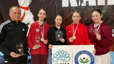 Karatede 1 altın 2 bronz madalya