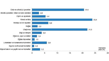 Tüik: Hanehalkı bütçesinden en fazla hisse konut ve kira harcamalarına ayrıldı