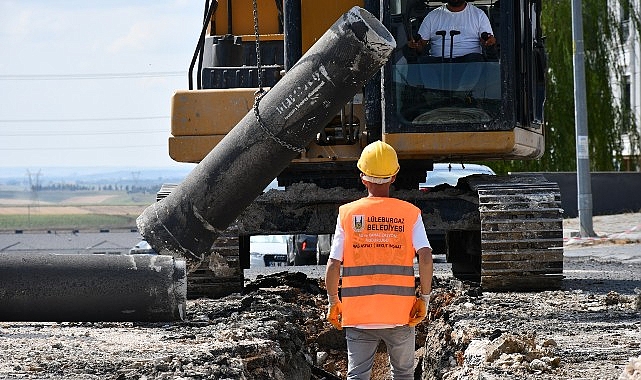 Lüleburgaz Belediyesi’nden 6 kilometrelik kanalizasyon çizgisi