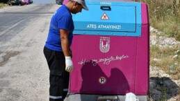 Lüleburgaz Belediyesi’nden etraf farkındalığı görüntüsü