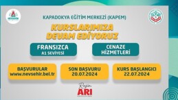 Nevşehir Belediyesi Kapadokya Eğitim Merkezi (KAPEM)’de açılacak olan Fransızca A1 ve Cenaze Hizmetleri kursları için kayıtlar başladı