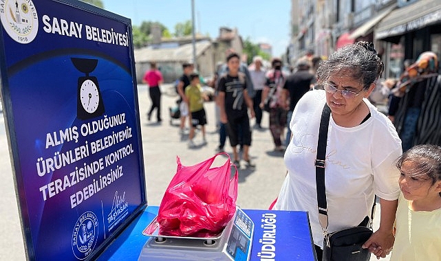 Saray Belediyesi’nden pazarda terazi denetim istasyonu