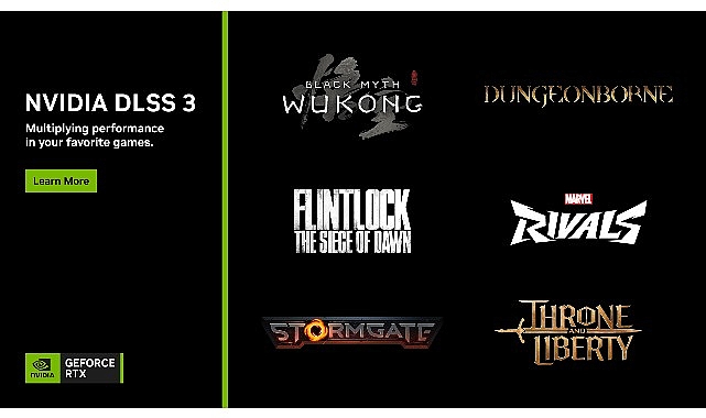 Stormgate, Dungeonborne, Flintlock: The Siege of Dawn, THRONE AND LIBERTY, Marvel Rivals NVIDIA DLSS ve NVIDIA Reflex Dayanağı Alıyor