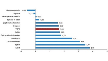 Tüik: Tüketici fiyat endeksi (TÜFE) yıllık %71,60, aylık %1,64 arttı