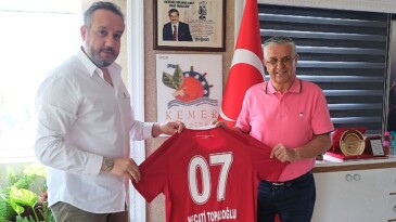 Antalyaspor Başkanı Boztepe’den Başkan Topaloğlu’na ziyaret