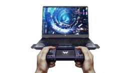 Çift Kişilik Oyun Tecrübesi İçin Çıkarılabilir Kontrolcülerle Donatılmış Yenilikçi Oyun Dizüstü Bilgisayarı Konsepti: Project DualPlay