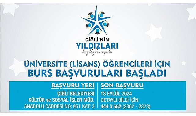 Çiğli’de Üniversite Burs Müracaatları başladı