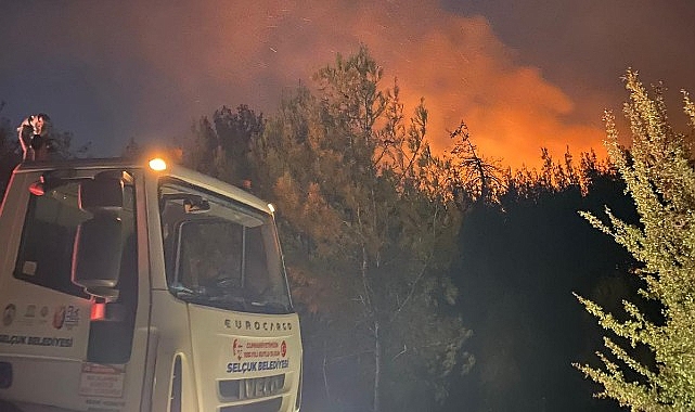 Efes Selçuk Belediyesi’nden yangın bölgesine dayanak