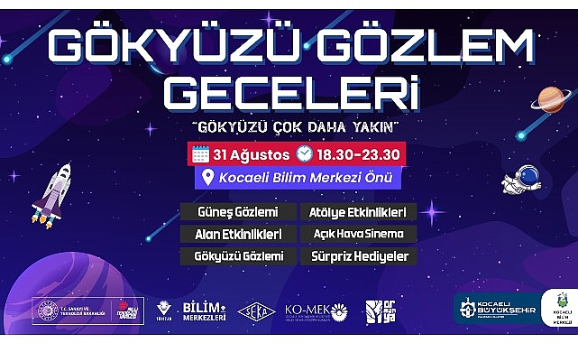 Gökyüzü Müşahede Geceleri başlıyor