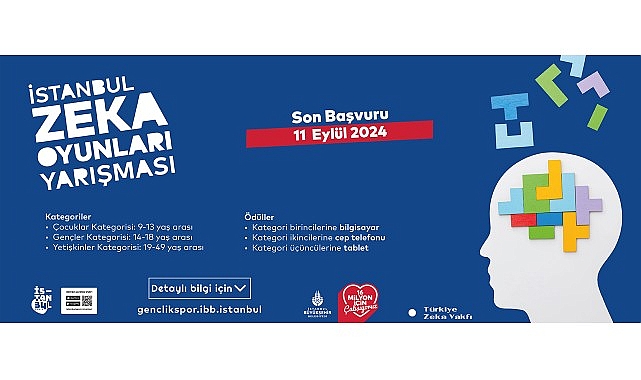 İBB ve Türkiye Zeka Vakfı iş birliği ile düzenlenen İstanbul Zeka Oyunları Müsabakasında müracaatlar başladı
