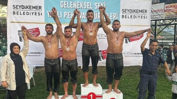 Kemer Belediye pehlivanı 3’üncü oldu