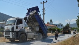 Korkuteli Bayatbademleri Yolunda Asfalt Çalışması