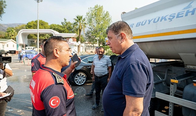 Lider Tugay yangının etkilediği bölgelerde incelemelerde bulundu