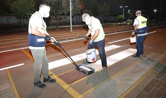 Nilüfer takımları gece mesaisinde