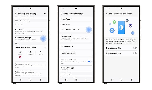 Private Sharing ve Gelişmiş Data Müdafaası Samsung Galaxy aygıtlarda şahsî bilgi güvenliği için gelişmiş teknikler sunuyor