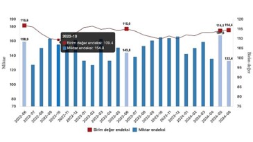 Tüik: İhracat ünite kıymet endeksi %0,6 azaldı