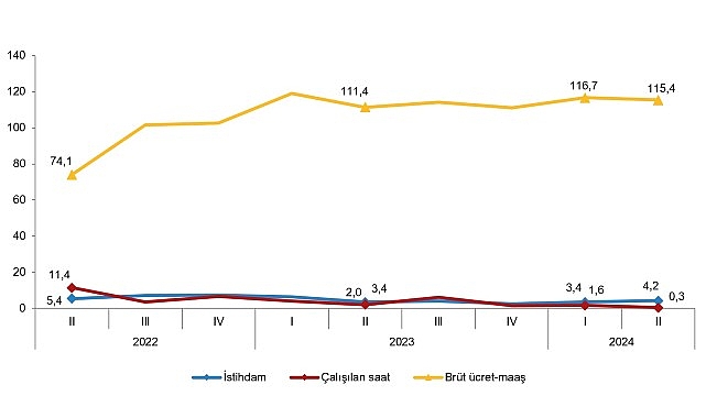 Tüik: İstihdam endeksi yıllık %4,2 arttı