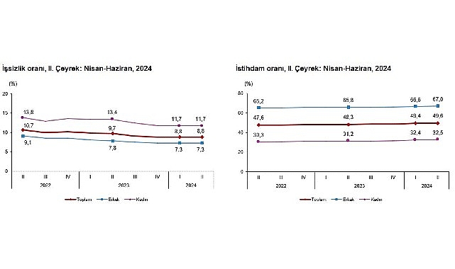 Tüik: Mevsim tesirinden arındırılmış işsizlik oranı %8,8 düzeyinde gerçekleşti