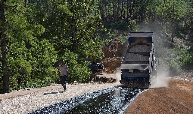 Alanya Dim küme yolu asfaltlandı