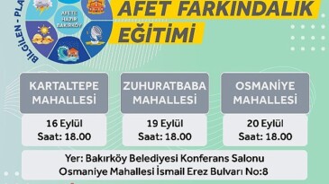 Bakırköy Belediyesi’nden Afet Farkındalık Eğitimi