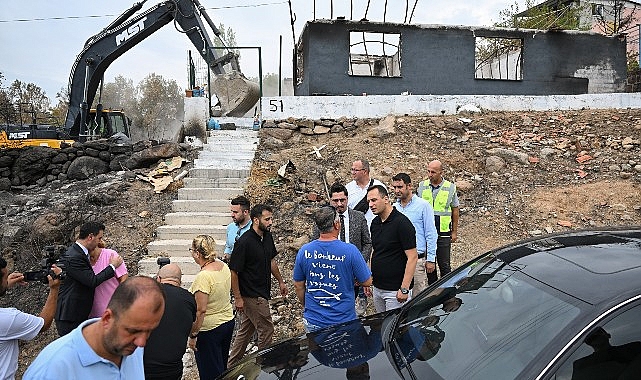 Bornova Belediyesi’nden yangın mağduru aileye dayanak