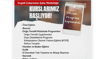 Engelli yurttaşlar için kurs devri başlıyor