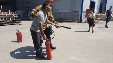 İtfaiyeden acil durum gruplarına eğitim