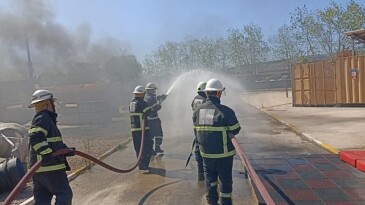 İtfaiyeden Polisan acil durum gruplarına eğitim