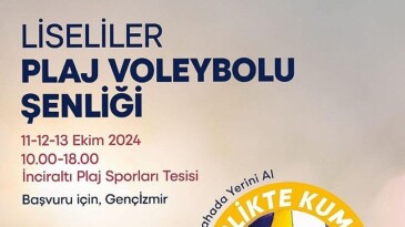 Liseliler plaj voleybolu şenliğinde buluşuyor