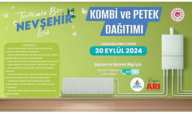 Nevşehir Belediyesi’nden kombi ve petek dayanağı.
