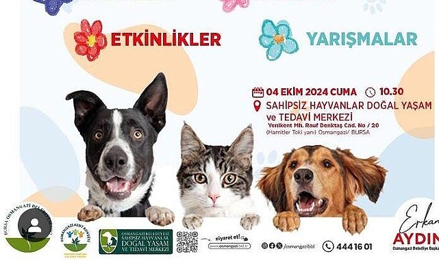 Osmangazi Belediyesi, 4 Ekim Dünya Hayvanları Müdafaa Günü’nde düzenleyeceği bir dizi aktiflik ile hayvan haklarına ve doğal hayatın ehemmiyetine dikkat çekecek