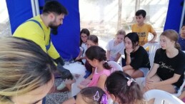 Yangından etkilenen çocuklara özel aktiflik