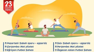 Yenişehir Belediyesinin sabah sporu ve mat pilates aktiflikleri başlıyor