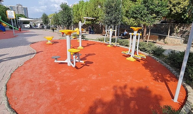 14 ilçede 84 park ve spor alanının tabanı yenilendi Çocuklar inançla oynasın diye…