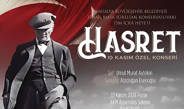 Büyükşehir’den Atatürk’ü anma konseri