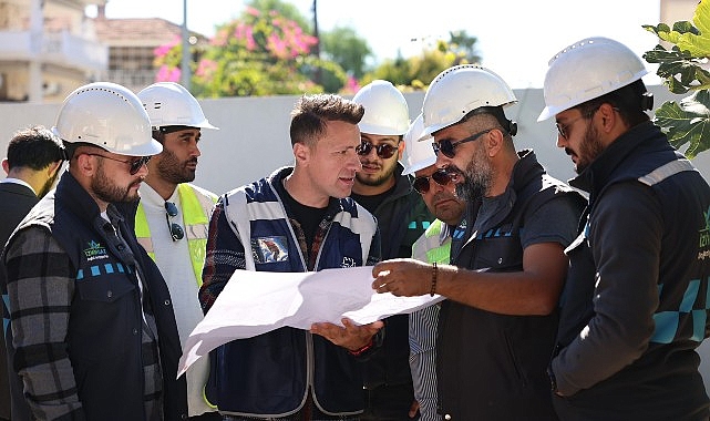 Çeşme’de doğal gaz çalışmalarında birinci kazma vuruldu!