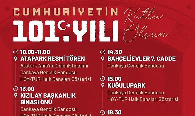 Hüseyin Can Güner: “Cumhuriyetimizin 101. yılında, cumhuriyetimizi yaşatma inancıyla Ceddimizin ebedi istirahatgahı Anıtkabir’deyiz.”