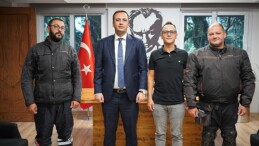Moto kuryelerden Lider Eşki’ye teşekkür ziyareti