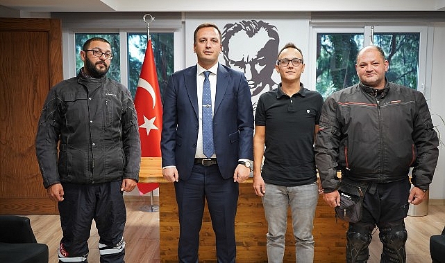 Moto kuryelerden Lider Eşki’ye teşekkür ziyareti