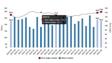 Tüik: İhracat ünite bedel endeksi %3,6 arttı