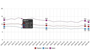 Tüik: Mevsim tesirinden arındırılmış işsizlik oranı %8,5 düzeyinde gerçekleşti