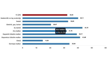 Tüik: Yurt İçi Üretici Fiyat Endeksi (Yİ-ÜFE) yıllık %32,24 arttı, aylık %1,29 arttı