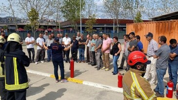 Yahya Kaptan site idaresine İtfaiyeden eğitim