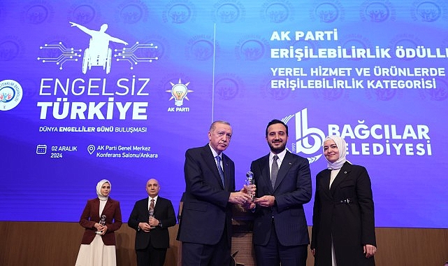 Cumhurbaşkanı Erdoğan’dan Bağcılar Belediyesi’ne “Erişilebilirlik” mükafatı