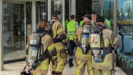 İzmir’in gökdelenler bölgesinde yangın tatbikatı