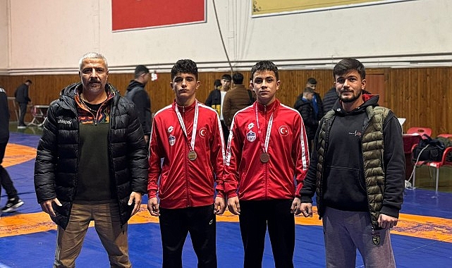 Kahramankazan Belediyespor Güreş Kadrosu, Ankara Okullar Ortası Vilayet Şampiyonası’ndan madalyayla meskene döndü