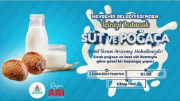 Nevşehir Belediyesi’nden Sıcak Süt ve Poğaça İkramı